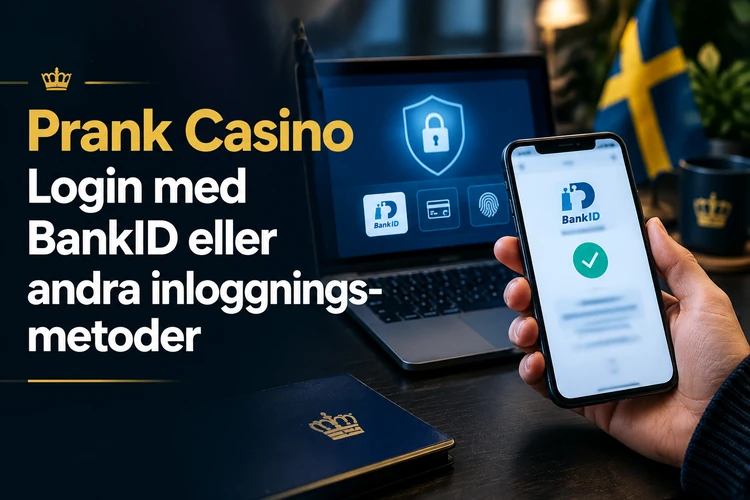 Prank Casino Login med BankID eller andra inloggningsmetoder